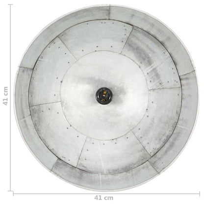 Industrial Vintage Hanging Lamp 25 W Silver Round 41 cm E27