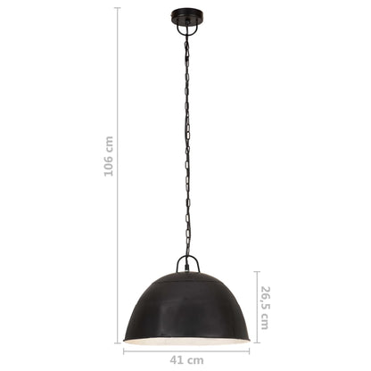Industrial Vintage Hanging Lamp 25 W Black Round 41 cm E27