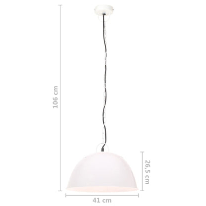Industrial Vintage Hanging Lamp 25 W White Round 41 cm E27