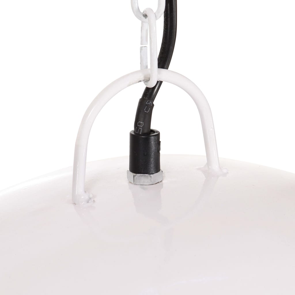 Industrial Vintage Hanging Lamp 25 W White Round 41 cm E27