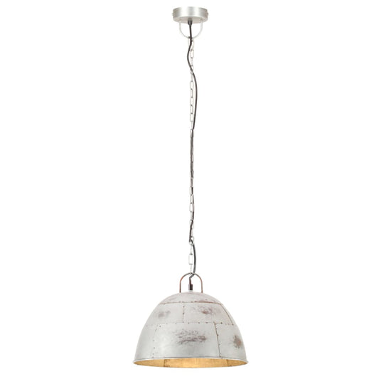 Industrial Vintage Hanging Lamp 25 W Silver Round 31 cm E27