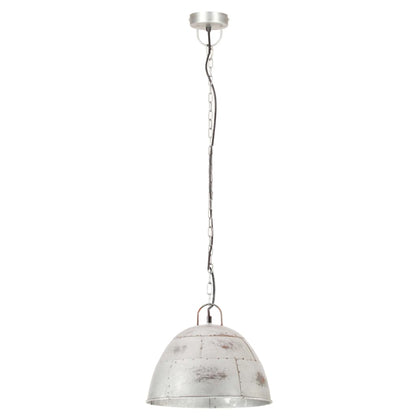 Industrial Vintage Hanging Lamp 25 W Silver Round 31 cm E27