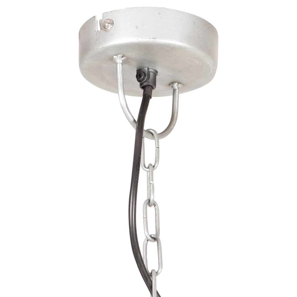 Industrial Vintage Hanging Lamp 25 W Silver Round 31 cm E27