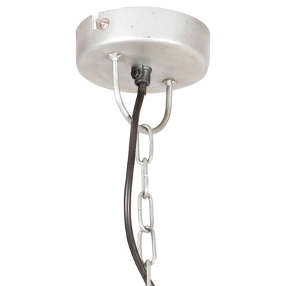 Industrial Vintage Hanging Lamp 25 W Silver Round 31 cm E27