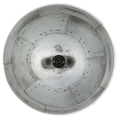 Industrial Vintage Hanging Lamp 25 W Silver Round 31 cm E27