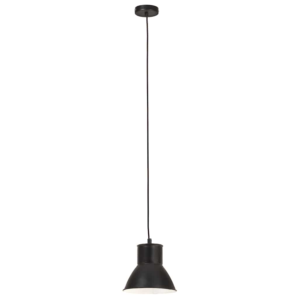 Hanging Lamp 25 W Black Round 17 cm E27