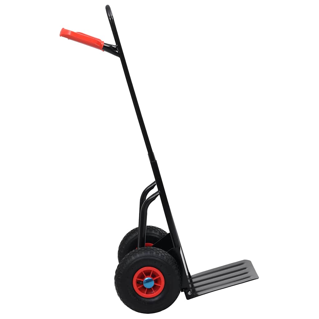 146665 vidaXL Telescopic Hand Trolley 200 kg Black and Red