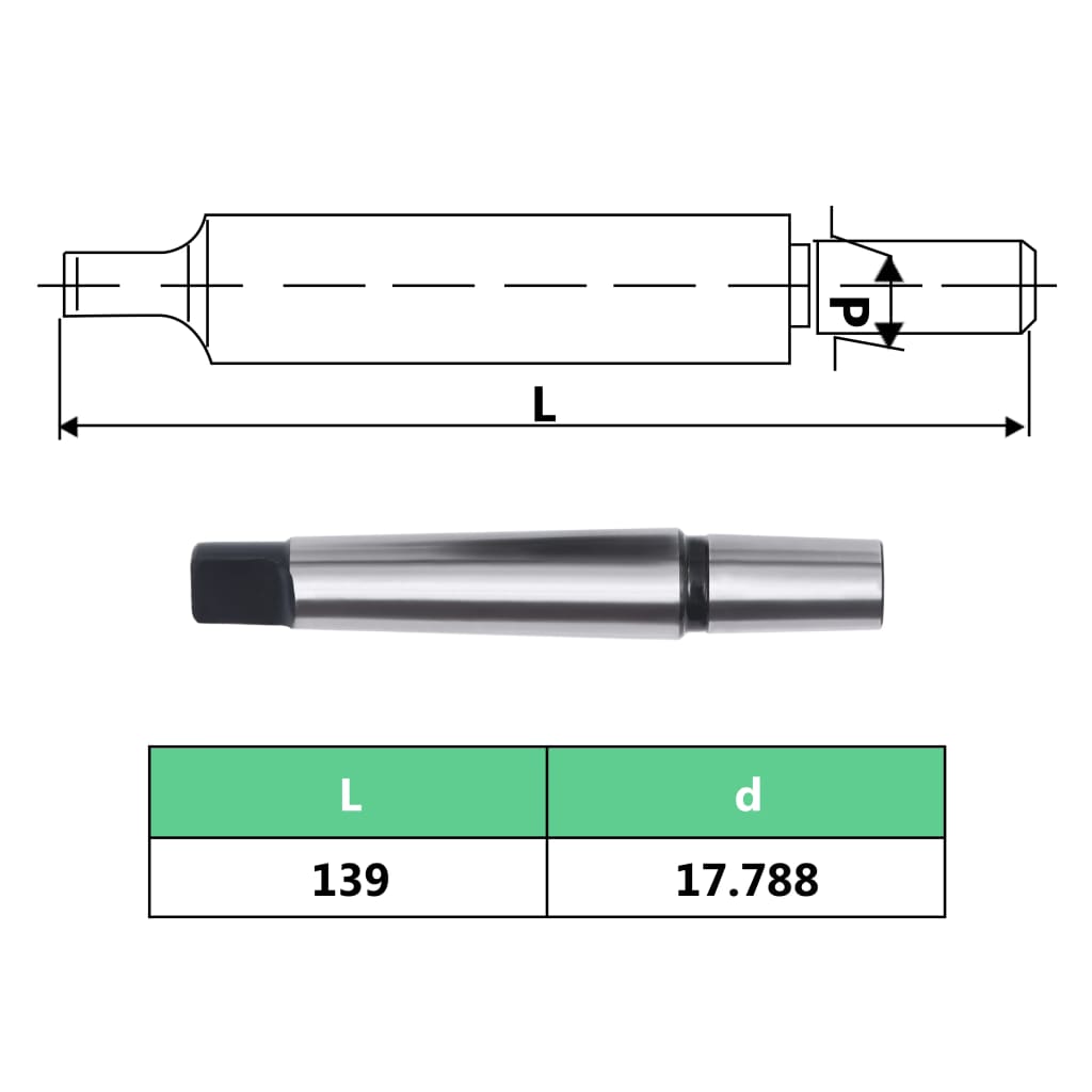 Quick Release Drill Chuck MT2-B18 with 16 mm Clamping Range