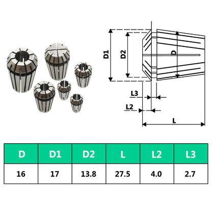 ER16 Collets 10 pcs Turning Tool Set