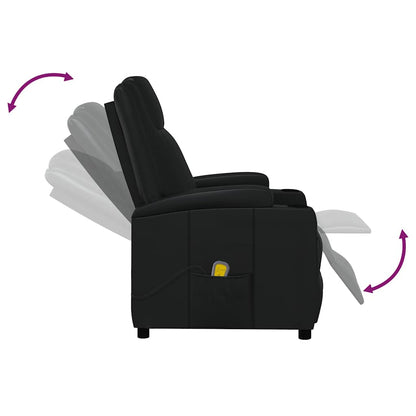 Massage Chair Black Faux Leather