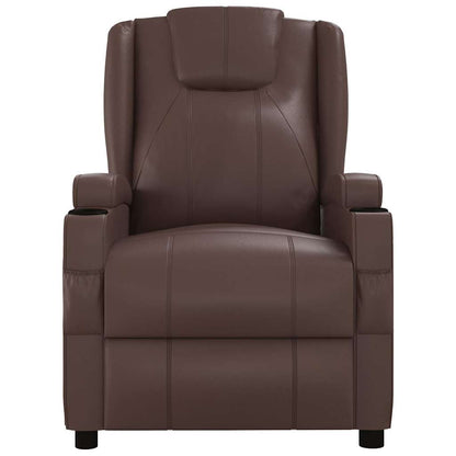 Massage Chair Brown Faux Leather