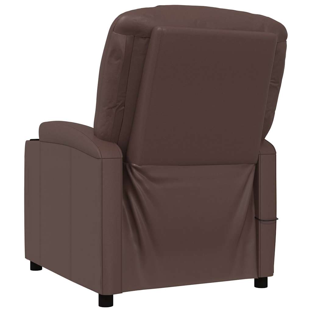 Massage Chair Brown Faux Leather