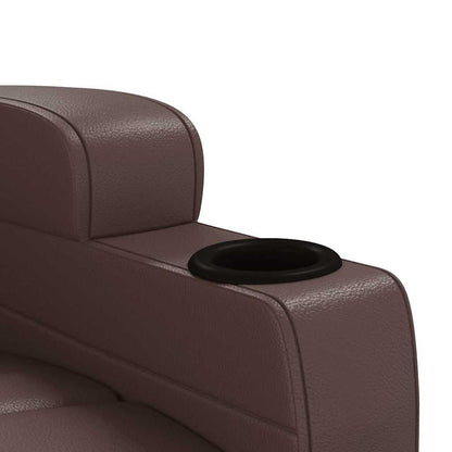 Massage Chair Brown Faux Leather