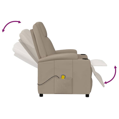 Massage Chair Cappuccino Faux Leather