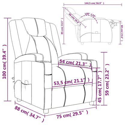 Massage Chair Cappuccino Faux Leather