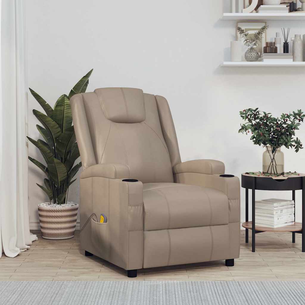 Massage Chair Cappuccino Faux Leather
