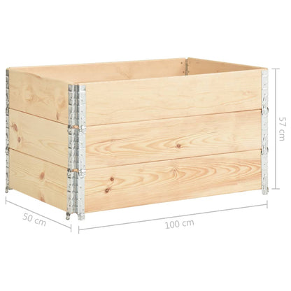 Raised Beds 3 pcs 50x100 cm Solid Pine Wood (310053)