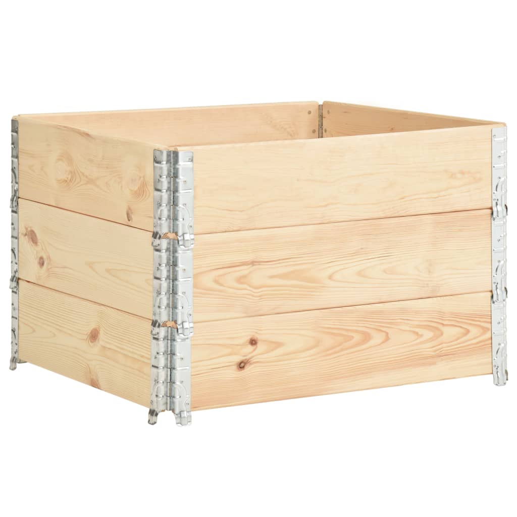 Raised Beds 3 pcs 100x100 cm Solid Pine Wood