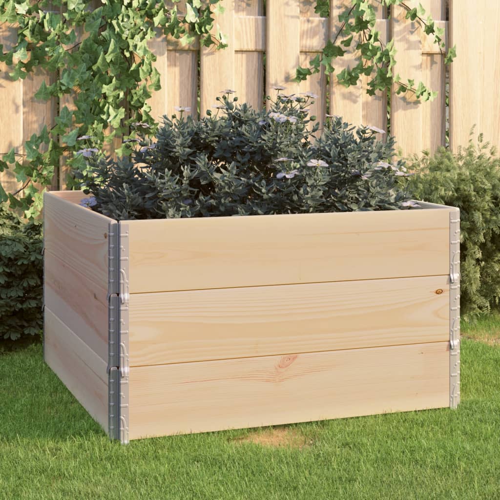 Raised Beds 3 pcs 100x100 cm Solid Pine Wood