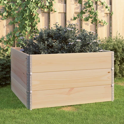 Raised Beds 3 pcs 100x100 cm Solid Pine Wood