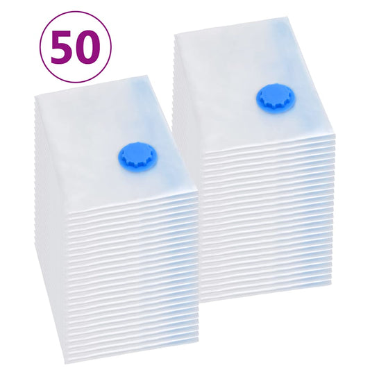 51337 vidaXL Vacuum Travel Storage Bags Clothing Bags 120x70 cm 50 pcs