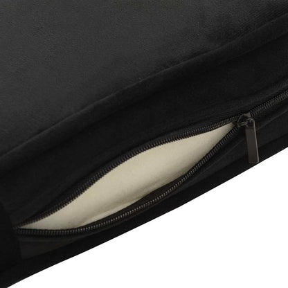 170954 vidaXL Dog Sofa Black 81x43x31 cm Plush and Faux Leather