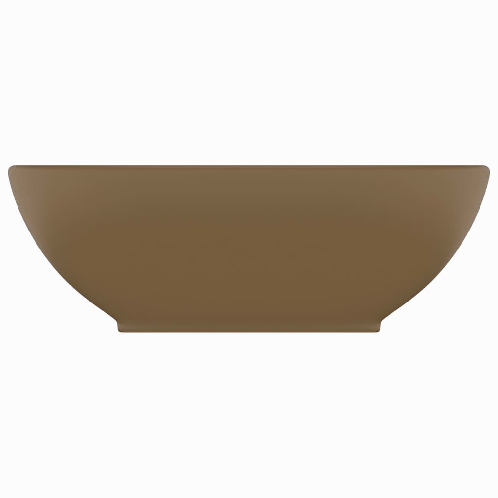 Luxury Basin Oval-shaped Matt Cream 40x33 cm Ceramic