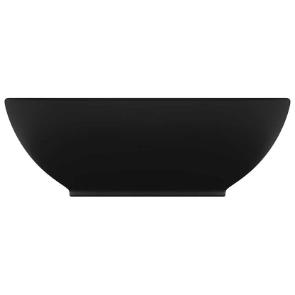 Luxury Basin Oval-shaped Matt Black 40x33 cm Ceramic