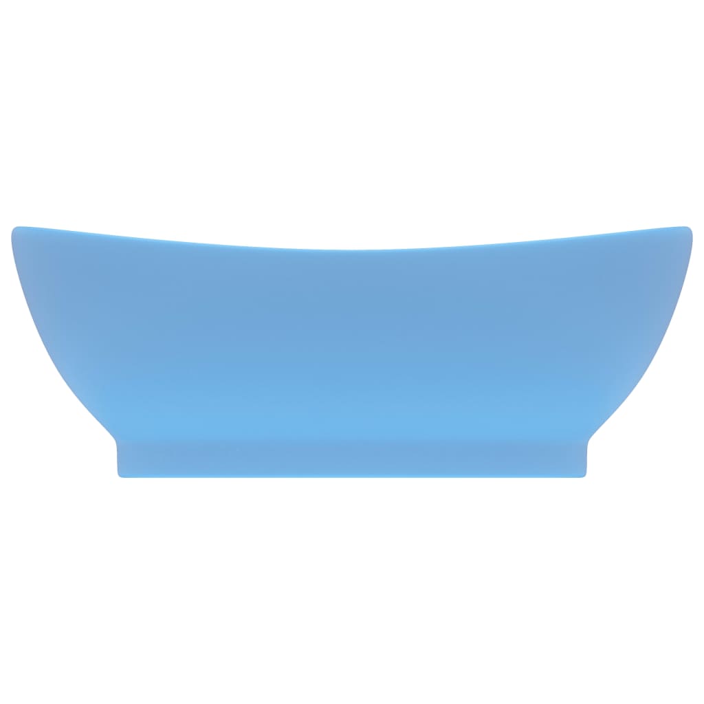 Luxury Basin Overflow Oval Matt Light Blue 58.5x39 cm Ceramic