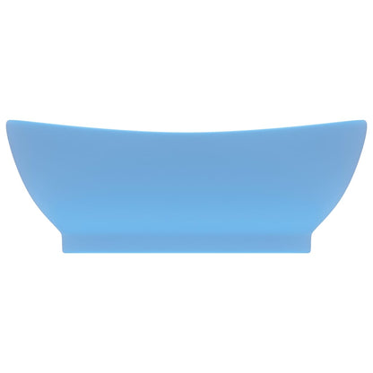 Luxury Basin Overflow Oval Matt Light Blue 58.5x39 cm Ceramic