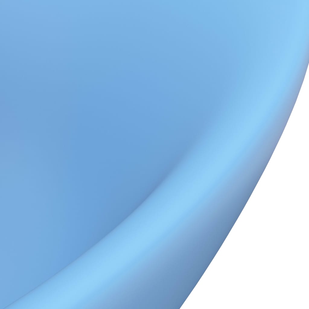 Luxury Basin Overflow Oval Matt Light Blue 58.5x39 cm Ceramic