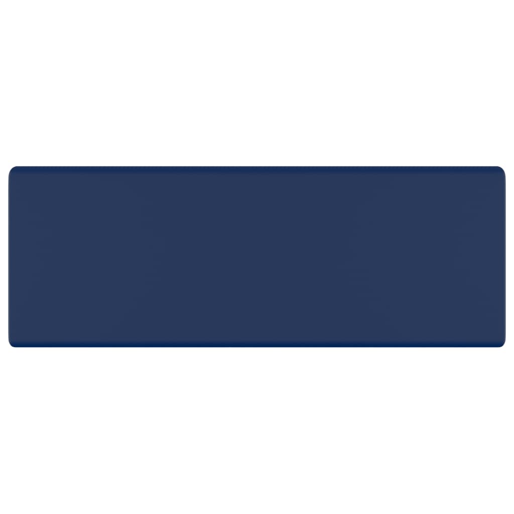 Luxury Basin Overflow Square Matt Dark Blue 41x41 cm Ceramic