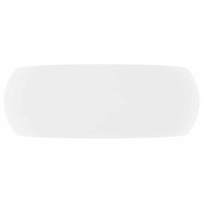 Luxury Wash Basin Round Matt White 40x15 cm Ceramic