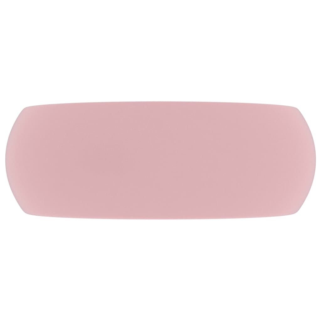 Luxury Wash Basin Round Matt Pink 40x15 cm Ceramic