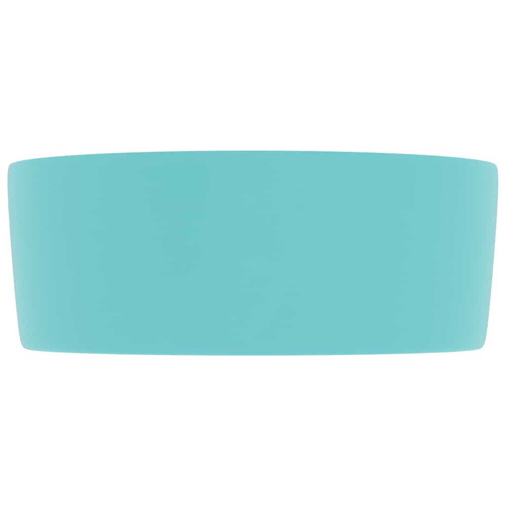 Luxury Wash Basin Round Matt Light Green 40x15 cm Ceramic