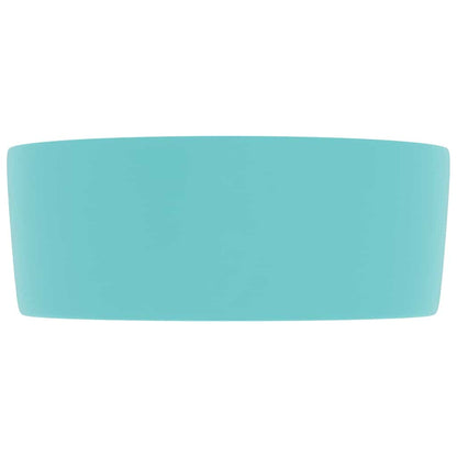 Luxury Wash Basin Round Matt Light Green 40x15 cm Ceramic
