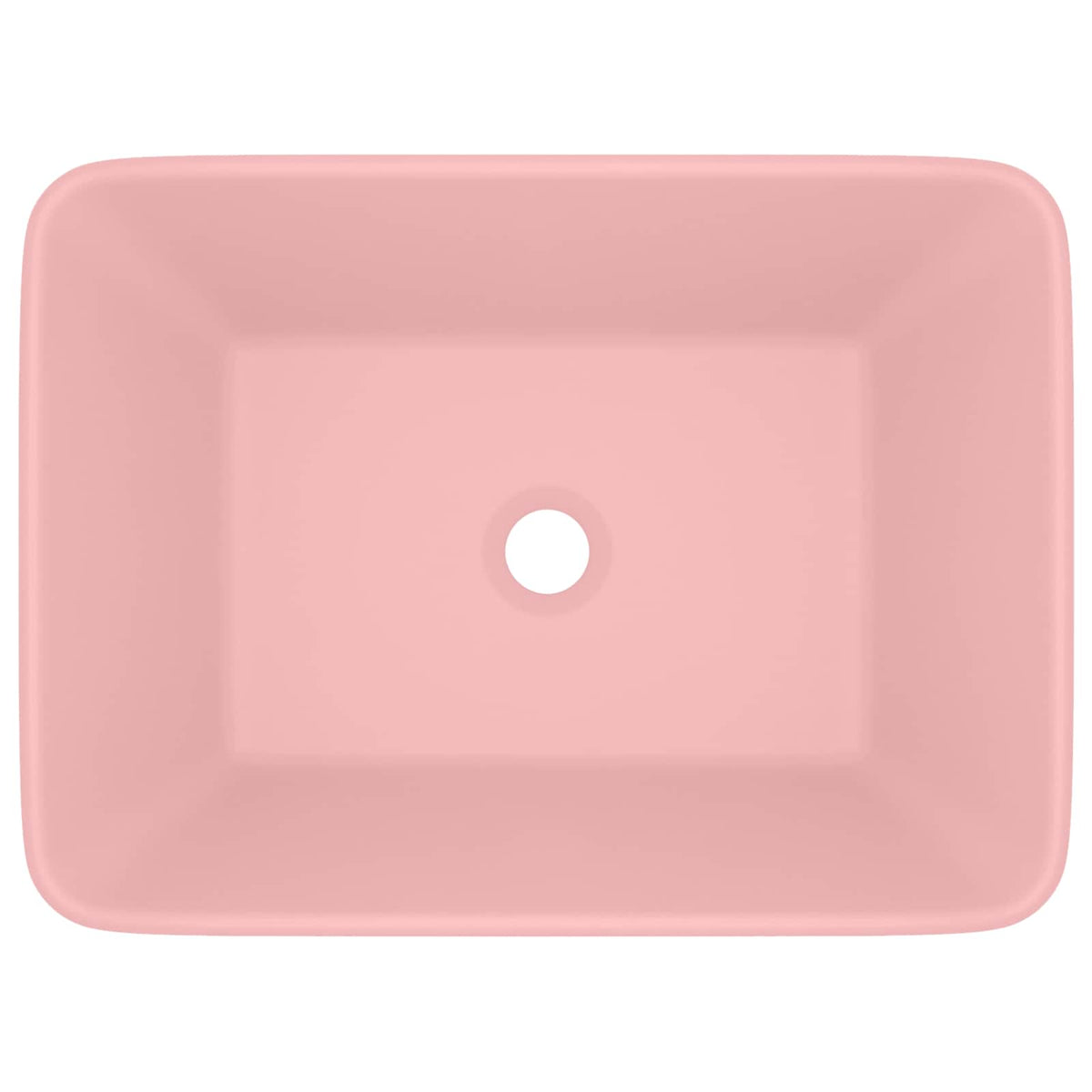 147043 vidaXL Luxury Wash Basin Matt Pink 41x30x12 cm Ceramic