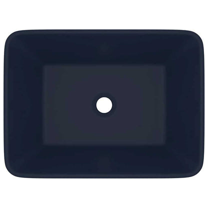 Luxury Wash Basin Matt Dark Blue 41x30x12 cm Ceramic
