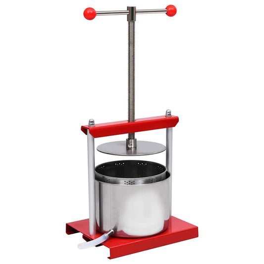 146897 vidaXL Fruit and Wine Press Stainless Steel 6 L