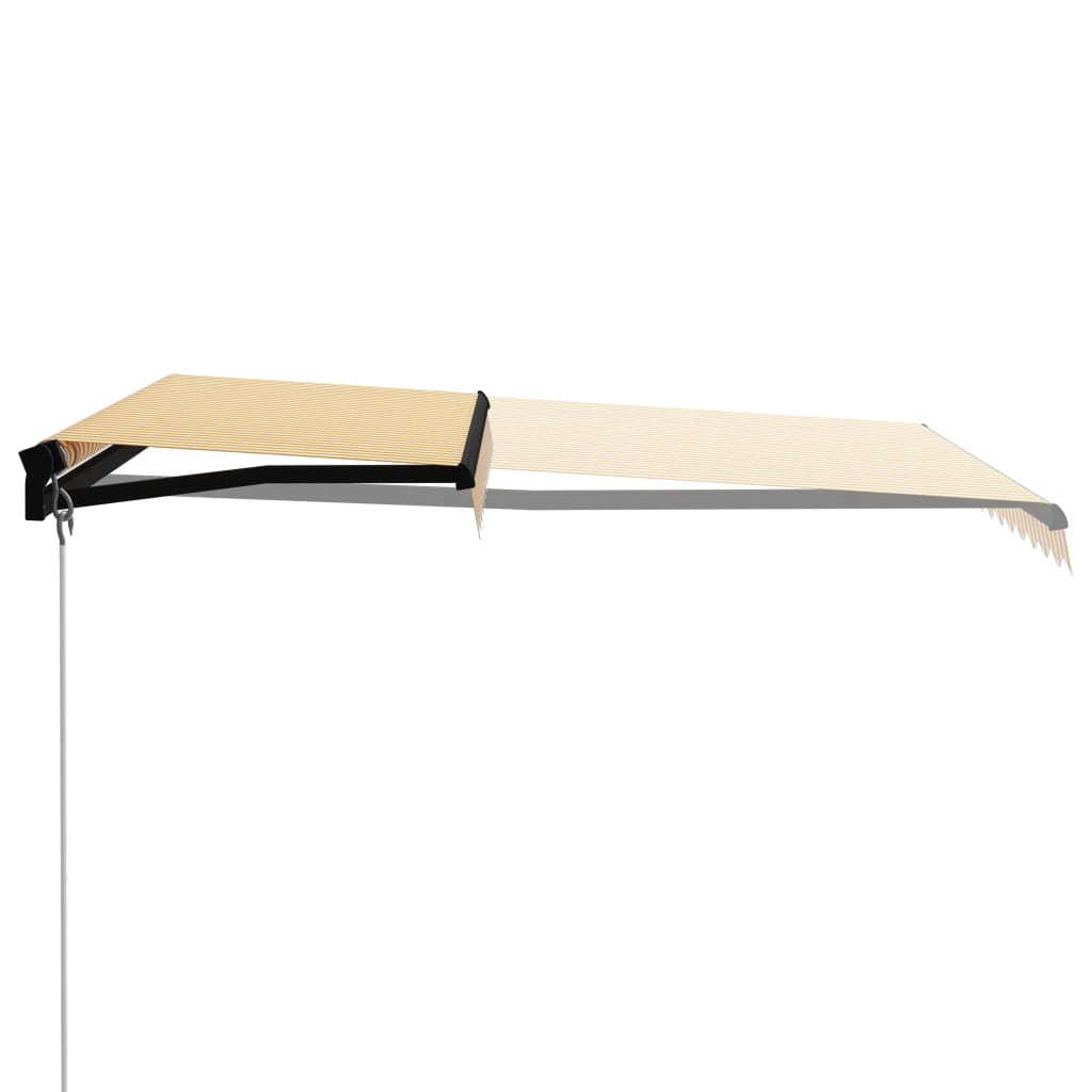 Manual Retractable Awning 300x250 cm Yellow and White