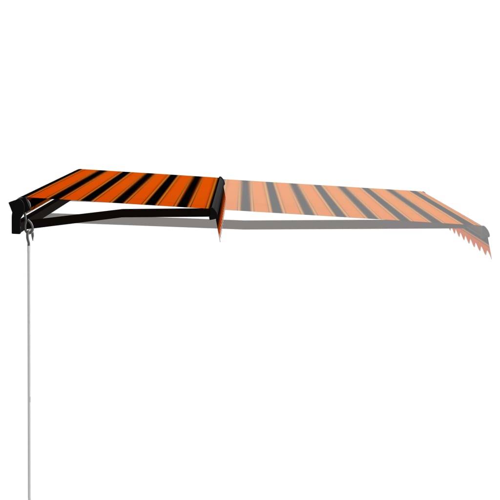 Manual Retractable Awning 300x250 cm Orange and Brown