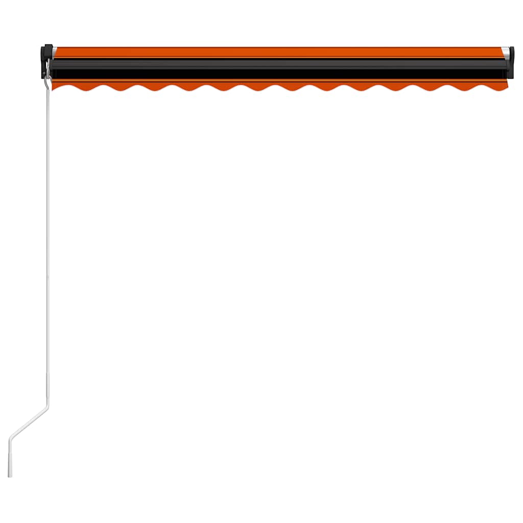 Manual Retractable Awning 350x250 cm Orange and Brown