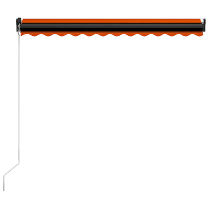 Manual Retractable Awning 350x250 cm Orange and Brown