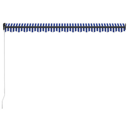 Manual Retractable Awning 450x300 cm Blue and White