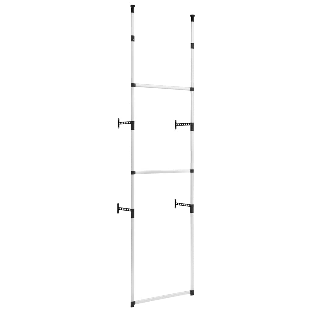 Telescopic Wardrobe System with Rods Aluminium
