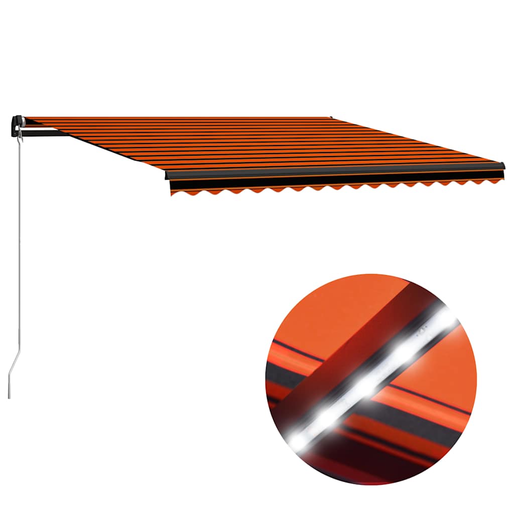 Manual Awning with Solar LED 4.5 x 3 m