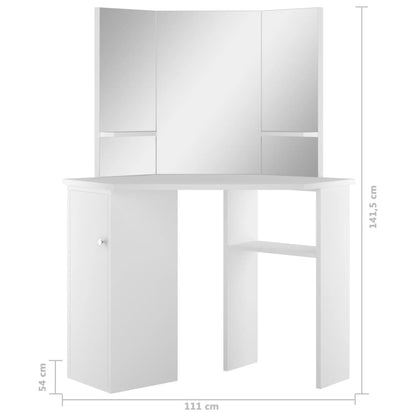 Dresser | White | MDF and Melamine | Compact | Dressing Table