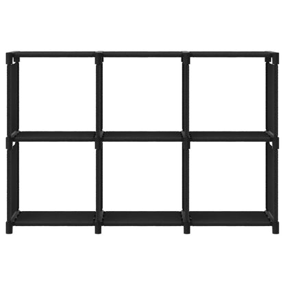 6-Cube Display Shelf Black 103x30x72.5 cm Fabric