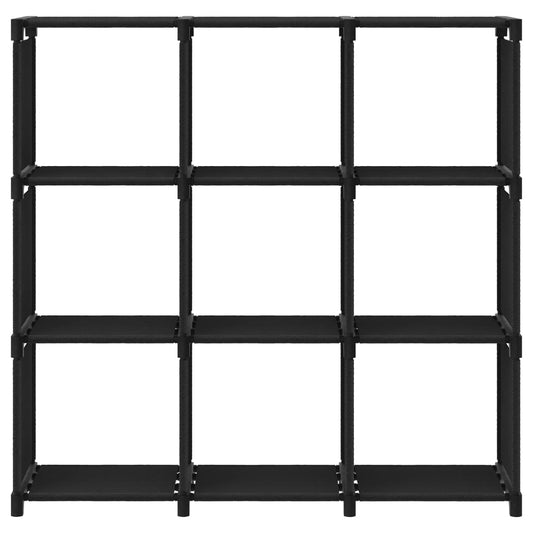 9-Cube Display Shelf Black 103x30x107.5 cm Fabric