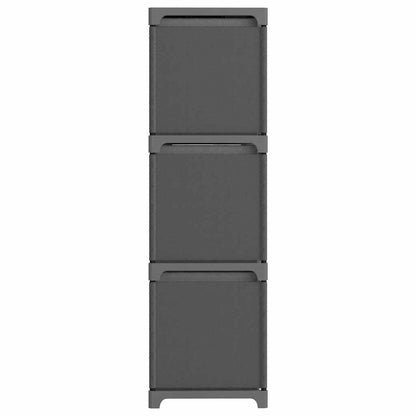 322613 vidaXL 9-Cube Display Shelf with Boxes Grey 103x30x107,5 cm Fabric